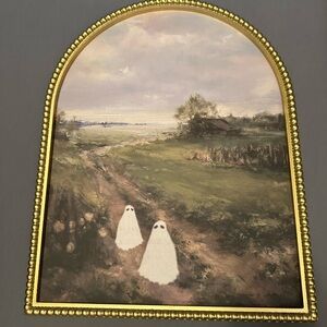 Gold Framed Landscape Art with Ghosts